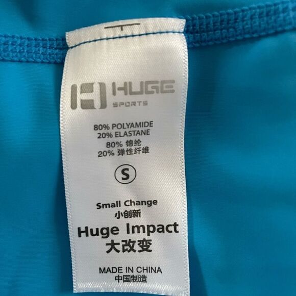 HUGE SPORTS One for All Essential Short Sleeve Rash Guard Champ Blu Digital Sz S - Picture 8 of 11